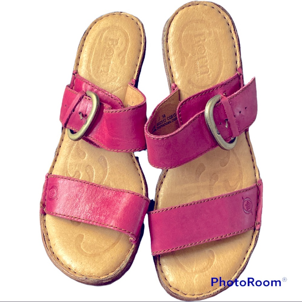BORN magenta sandals